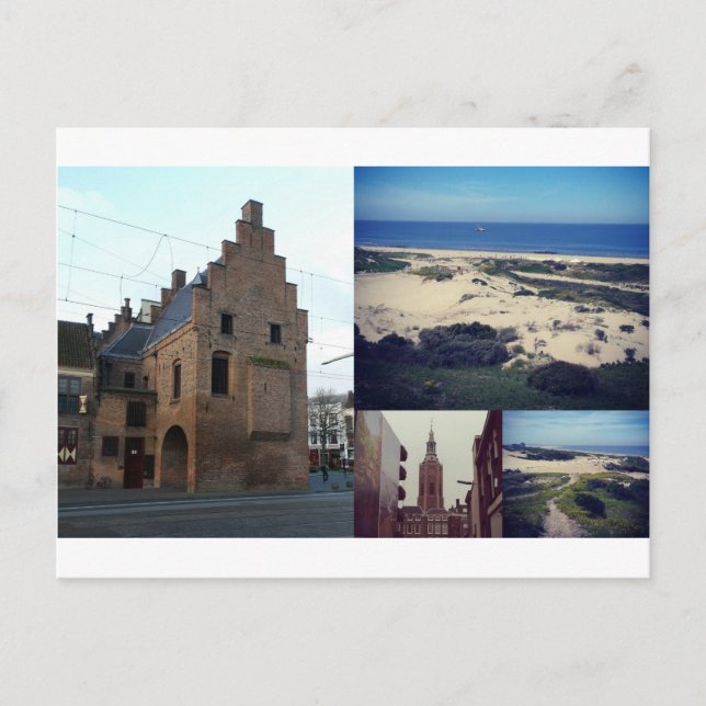 Fotocollage av Haag 2 Vykort (Framsida)