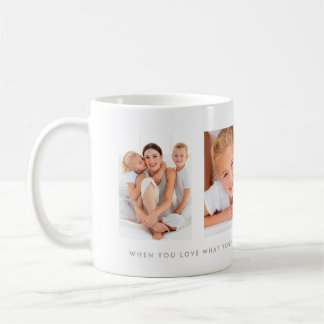 FotoCollage för vit tre med det beställnings- Kaffemugg