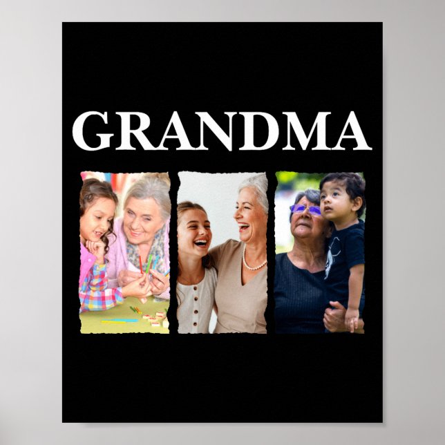 Fotocollage Mormor D Familj  Poster (Framsidan)