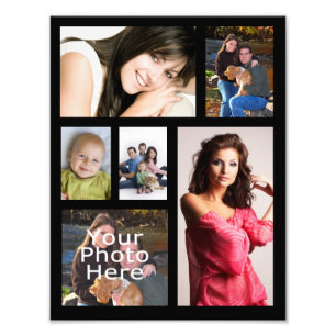 FotoCollagetryck, sex bilder Fototryck