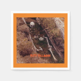 Fotodesign för Halloween Sceleton Bones Party Pappersservett