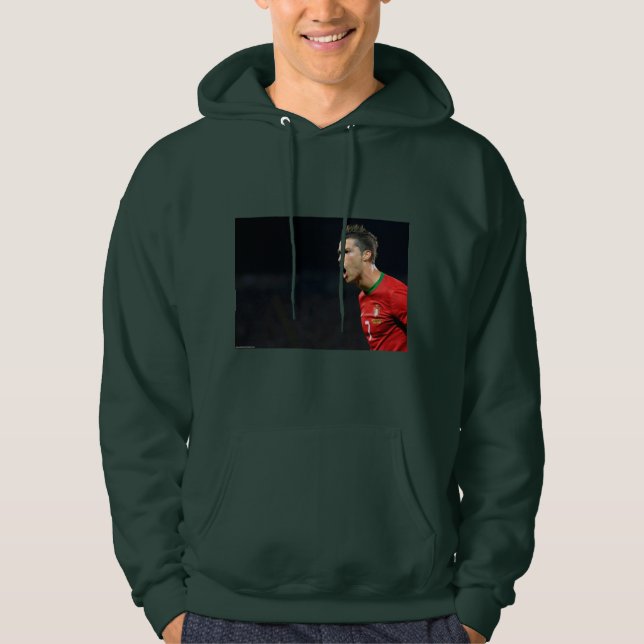 Fotodesign för RONALDO fotbollsspelare Hoodie (Framsida)
