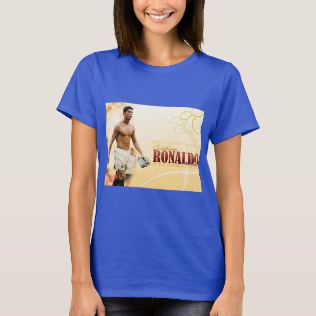 Fotodesign för RONALDO fotbollsspelare T Shirt (Framsida)