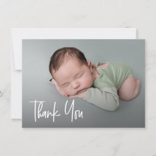 Fotodusch för Modern Handlettering Anpassningsbar Tack Kort