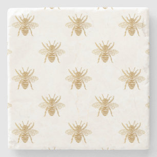 Fotoeffektbin i guld, metalliska faux stenunderlägg