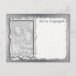 Fotoengagemang tillkännagivande meddelande vykort