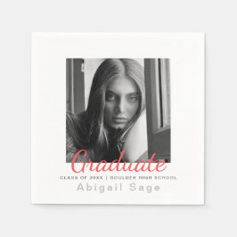 Fotoenkel modern, minimalistisk Studenten Pappersservett