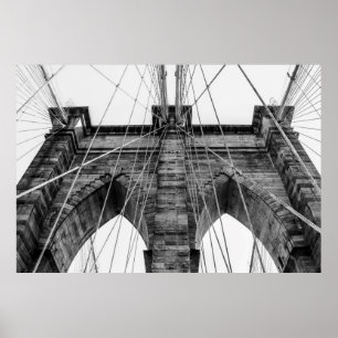 Fotoet av Brooklynen överbryggar i NYC Poster