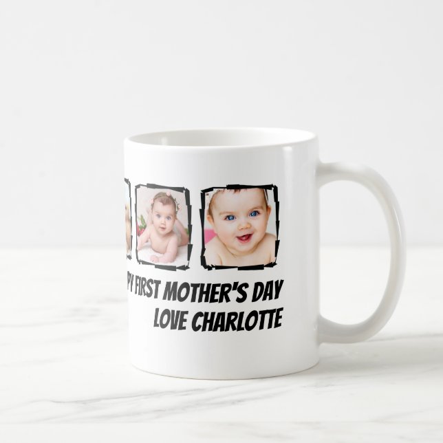 Fotoet klottrar rampersonligmors dag kaffemugg (Höger)