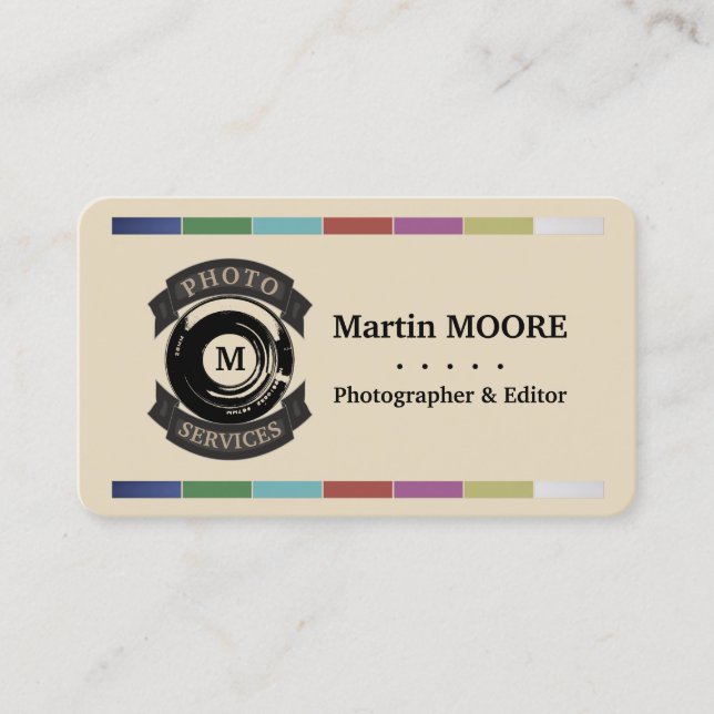 Fotoet servar visitkort (Framsida)