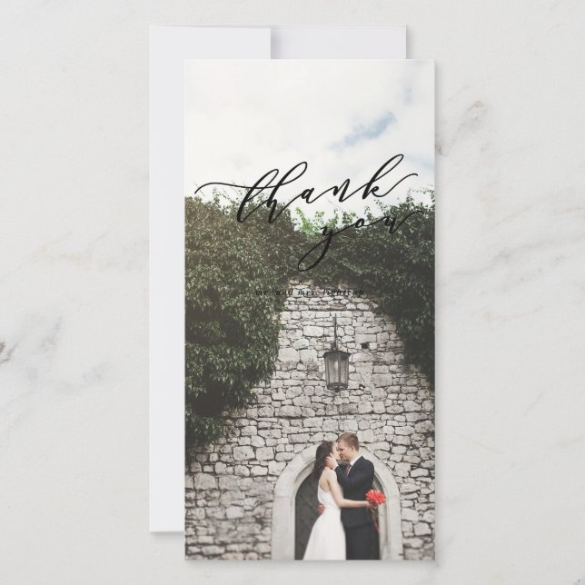 fotoet tackar dig att card tack kort (Framsida)