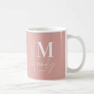 Fotofamilj för modern rosa personlig kaffemugg