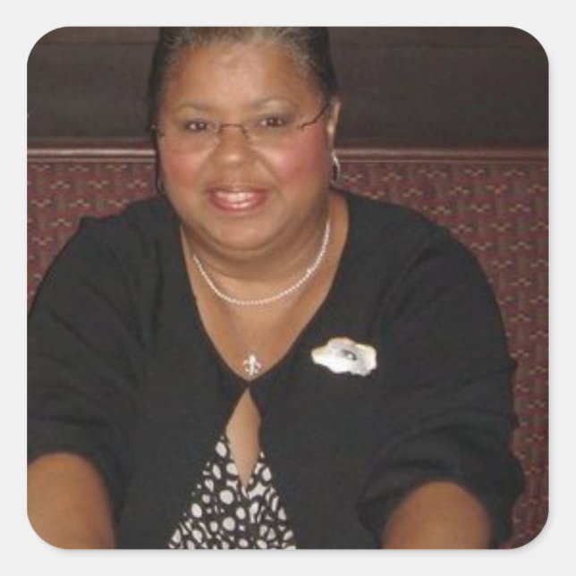 Fotofästdon Fyrkantigt Klistermärke (Framsida)