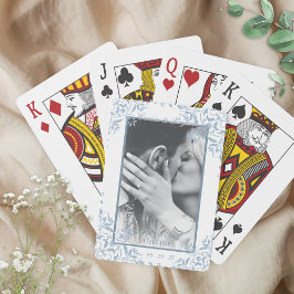 Fotofavoriter för Bröllop i den blå och vita kustn Casinokort