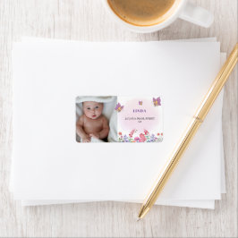 Fotofjäril och bin Adress Adressetikett