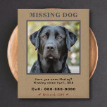 FotoFlyer för fastsatt Anpassningsbar saknas<br><div class="desc">En flygare för ett försvunnet sällskapsdjur (hund, katt, kanin och vilket djur som helst) med en kraftbrunt bakgrund, anpassade och en belöningstext i rött som du kan ta bort om du inte behöver det. Glöm inte att ladda upp ett klart och nyligen taget foto av ditt sällskapsdjur som visar dess...</div>