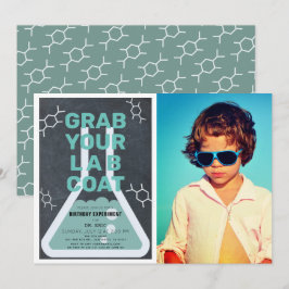 Fotofödelsedag för vetenskapliga experiment inbjudningar