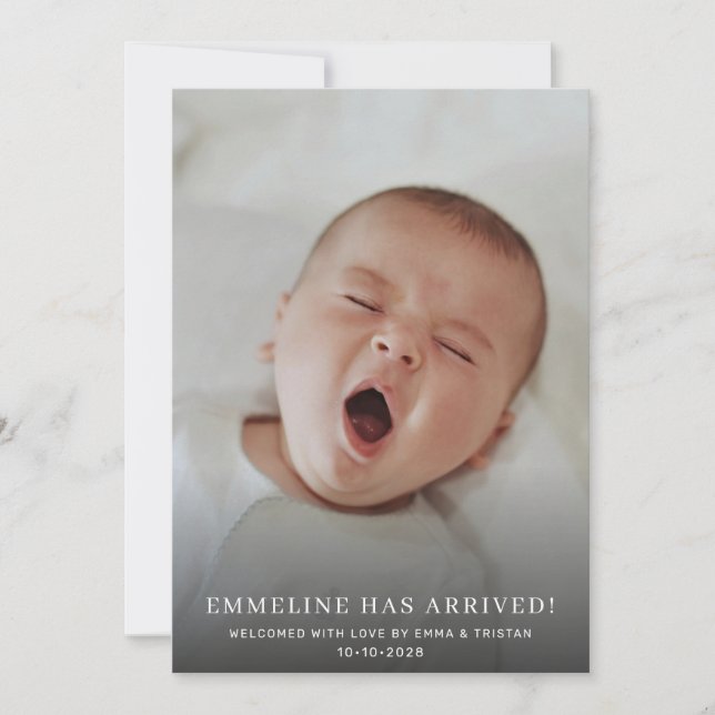 Fotofödelsedag i baby 2 meddelande (Framsida)