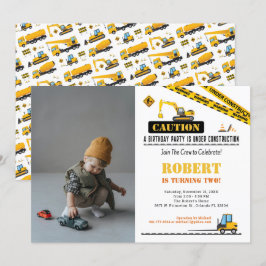 Fotofödelsedag i Lastbil Inbjudningar