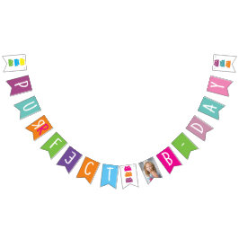 Fotofödelsedagsbuntning Flaggor