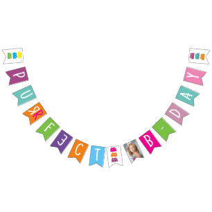 Fotofödelsedagsbuntning Flaggor