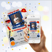 Fotofödelsedagsinbjudan för första svar