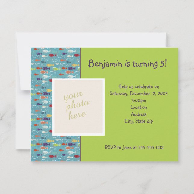 Fotofödelsedagsinbjudan Inbjudningar (Framsida)