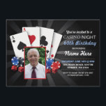 Fotofödelsedagsinbjudan till Casino Night Las Vega Inbjudningar<br><div class="desc">Photo Casino Night Party Design. Perfekt för vilken ålder som helst. Ändra bara texten till kostym i party. Bakåtskriften ingår.</div>