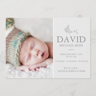 Fotofödelsemeddelande | Bird Announcer Meddelande