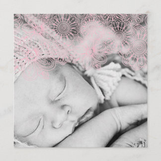 Fotofödelsemeddelande - flicka meddelande