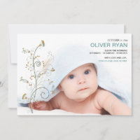 Fotofödelsemeddelande för baby Vines