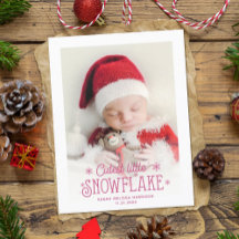 Fotofödelsemeddelande för cutest lilla snowflake