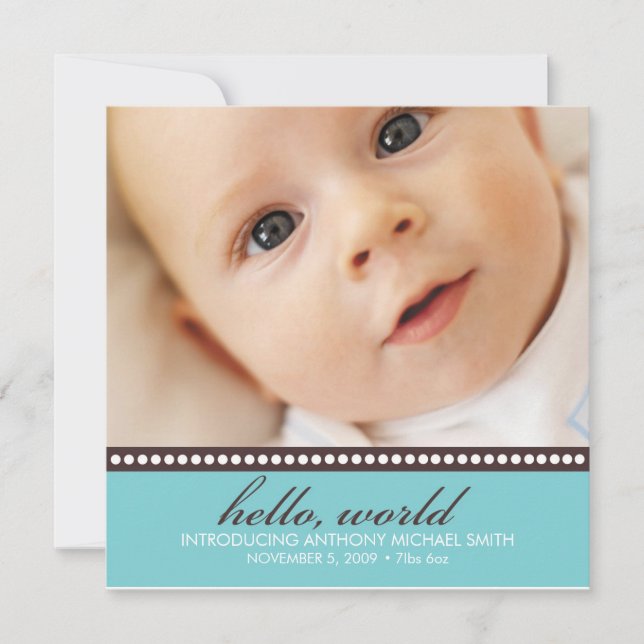 Fotofödelsemeddelande Meddelande (Framsida)