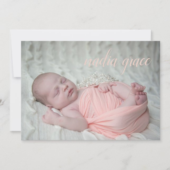 Fotofödelsemeddelande Meddelande (Framsida)