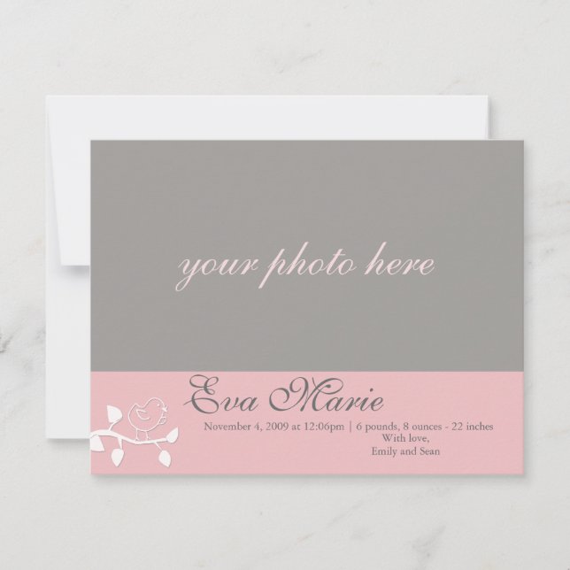 Fotofödelsemeddelande Meddelande (Framsida)