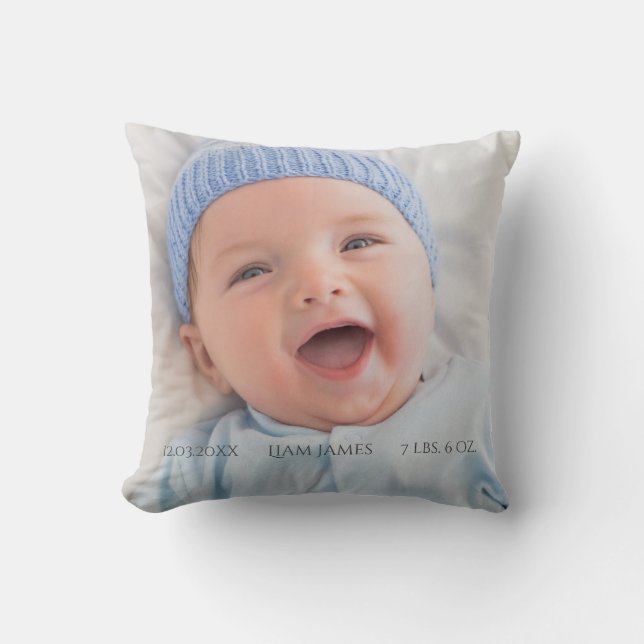 Fotofödelsetalen Keepsaké Home Decor Kudde (Framsida)