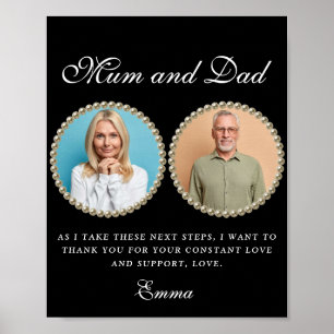 Fotoföräldrar till Bride Gift Tack Gift Pos Poster