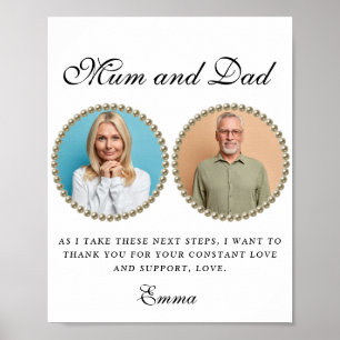 Fotoföräldrar till Bride Gift Tack Gift Poster