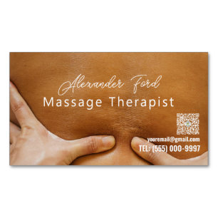 Fotoföretag med aktuell massageterapi magnetiska visitkort
