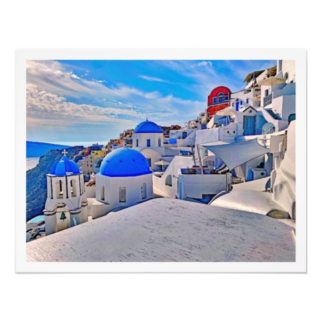 Fotoförstoring Grekland santorini  Fototryck (Framsidan)
