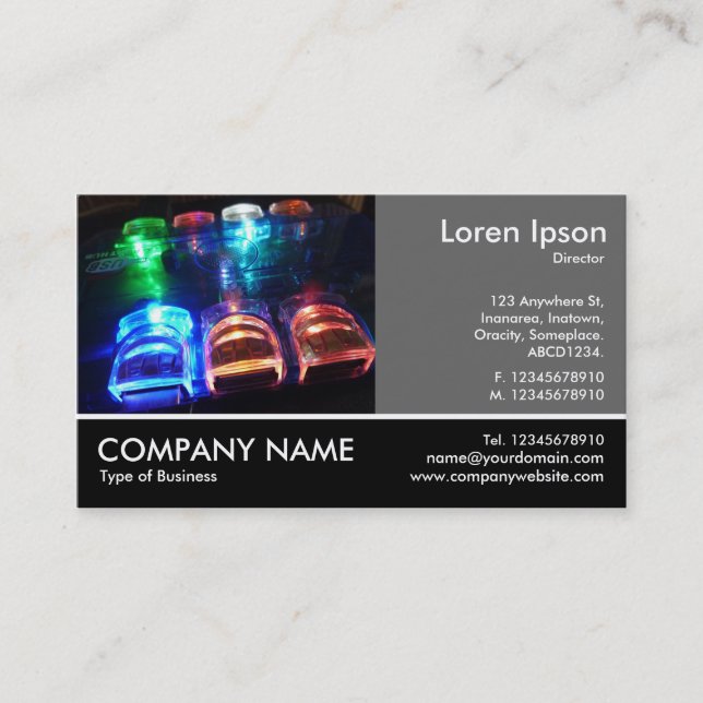 Fotofoto - 60 pc Grått - USB-nav för Coola Visitkort (Framsida)