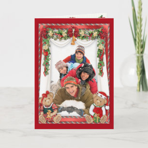 Fotofoto för Beary God jul är mappat Helgkort