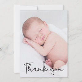Fotofoto för Modern Script Tack Baby Meddelande