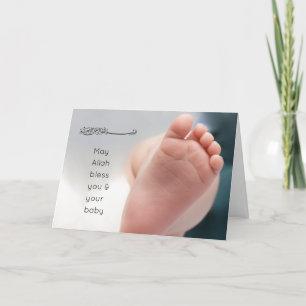 Fotofoto på Islam Aqiqah-börd grattis baby fötter Kort