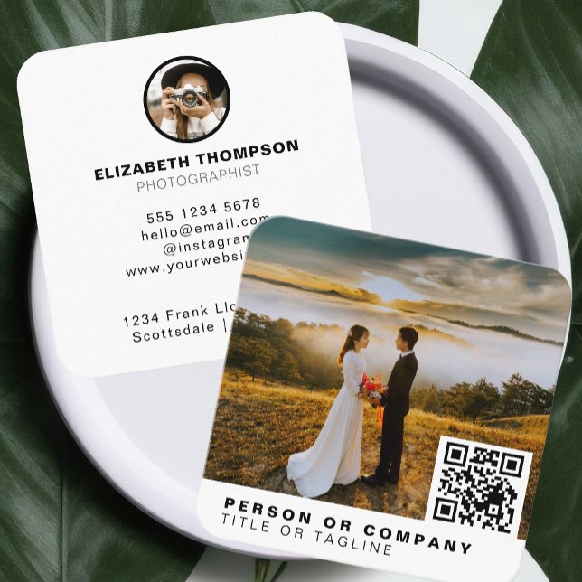 Fotofotofotograf Snyggt Fotograf QR-kod Fyrkantigt Visitkort (Skapare uppladdad)