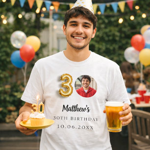 Fotofotot 30års födelsedag guld t shirt