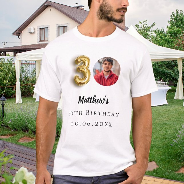 Fotofotot 30års födelsedag guld t shirt (Skapare uppladdad)