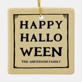 Fotofotot av happy halloween julgransprydnad keramik