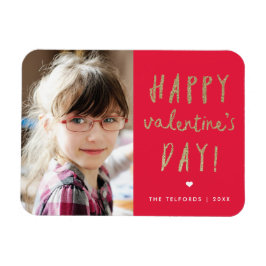 Fotofotot guld glitter valentines day magnet