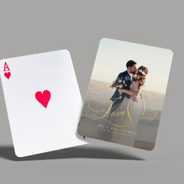 Fotofotot kärlek elegant bröllop casinokort